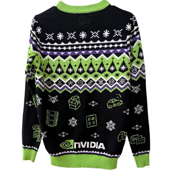 RARE Limited Edition NVIDIA Holiday Knit Sweater Ugly Christmas PC Gamer XS/S - Picture 3 of 10